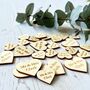 Personalised Wooden Heart Table Decoration Confetti Mix, thumbnail 2 of 5