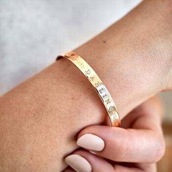Personalised Vintage Inspired Cuff Bangle, 4 of 6