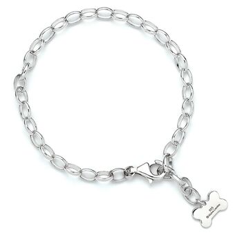 Silver Adjustable Charm Bracelet With Personalised Tag, 6 of 10