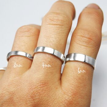 Women's Silver Engraved Personalised Ring, 12 of 12