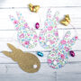 Easter Rabbit Pink Liberty Fabric Garland, thumbnail 3 of 9