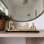 Bismillah Wooden Standing Sign With Base Home Decoration, thumbnail 1 of 4
