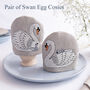 Embroidered Swan Egg Cosy, thumbnail 6 of 7