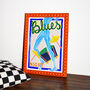 Blues Night Retro Music Art Print, thumbnail 2 of 12