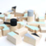 Mint And Monochrome Wooden Blocks, thumbnail 3 of 7