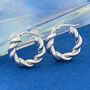 Thick Spiral Hoop Earrings In Gold Plate Or Silver, thumbnail 4 of 4