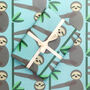 Sloth Wrapping Paper X Two Sheets, thumbnail 1 of 3