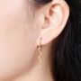 Snake Huggie Hoop Earrings In Gold, thumbnail 1 of 8