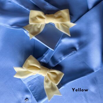Velvet Bow Clip On Button Covers – Statement Shirt Accessories, 4 of 10