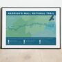 Hadrian's Wall Path Map Art Print With Tick List, thumbnail 5 of 8