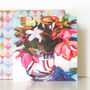 Hellebores And Vinca Greetings Card, thumbnail 1 of 5