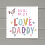 Personalised Daddy Birthday Card From Girls Or Boys, thumbnail 4 of 4