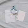 Lucky Silver Sixpence Blue And Ivory Wedding Garter, thumbnail 2 of 5