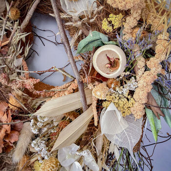 Dried Flower Bespoke Wreath Hazel, 4 of 6
