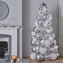 Silver, Chrome And Confetti Balloon Christmas Tree, thumbnail 1 of 3