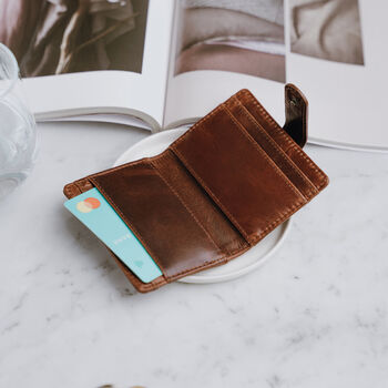 Brown Leather Credit Card Holder, 3 of 4