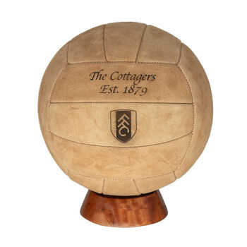 Personalised Engraved Hand Sewn Suede Leather Football Ball Size Five, 6 of 12