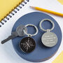 Personalised Father's Day Engraved Compass Keyring, thumbnail 1 of 6