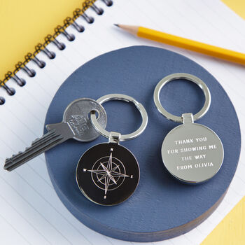 Personalised Mother's Day Engraved Compass Keyring, 5 of 6