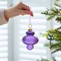 Anoli Coloured Recycled Glass Lantern Baubles, thumbnail 3 of 4
