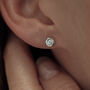 Diamond Silver Earrings, thumbnail 1 of 4