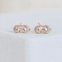 18ct Rose Gold Plated Baby Guinea Pig Earrings, thumbnail 2 of 8