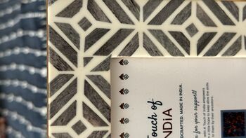 Table Top Picture Frame, Indian Block Print Fabric, 5 of 10