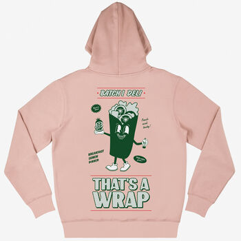 That’s A Wrap Vintage Style Deli Unisex Peach Hoodie, 2 of 2