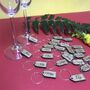 Personalised Five Christmas Name Tag Wine Glass Charms, thumbnail 10 of 11