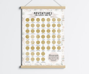 Adventures For Mummy And Me Scratch Poster Mothers Day Gift, 4 of 8