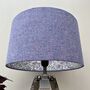 Violet Columbine Purple Tweed Botanical Lined Lampshade, thumbnail 3 of 8