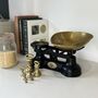 Vintage Salter Staffordshire Cast Iron Kitchen Scales With Brass Weights, thumbnail 5 of 5