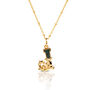 Gold Plated J Initial Necklace With Green Marble, thumbnail 1 of 6