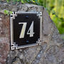 Personalised Cubic Art Deco House Address Bespoke Plaque, thumbnail 1 of 4