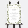 White Floral Wedding Order Of The Day Sign, thumbnail 2 of 3