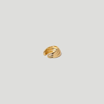 Twist Domed Ear Cuff In 18 K Gold Plated Vermeil, 2 of 2