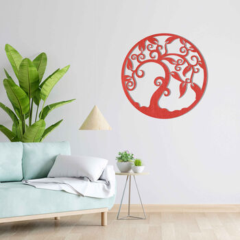Round Wooden Tree Of Life Home Room Wall Art, 10 of 12