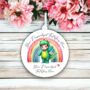 Personalised Cute Child Dino Rainbow Decoration Gift, thumbnail 2 of 2