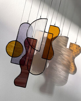 Sunkissed, Art Deco Inspired Stained Glass Suncatcher, 2 of 2