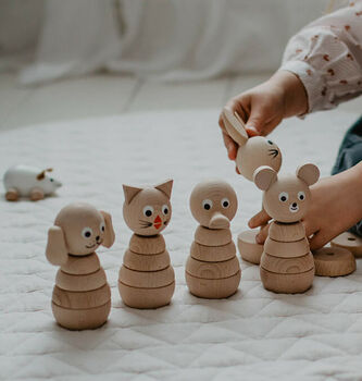 Wooden Bear Stacking Toy, 4 of 7