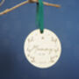 Personalised Mummy To Be Wooden Christmas Bauble, thumbnail 3 of 3
