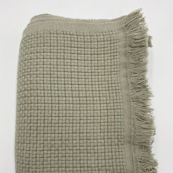Chios Blanket Sage Green, 7 of 8