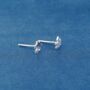 Silver Jigsaw Puzzle Stud Earrings, 925 Sterling Silver, thumbnail 5 of 7