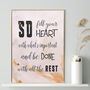 'Fill Your Heart' Inspirational Quote Typographic Print, thumbnail 3 of 5