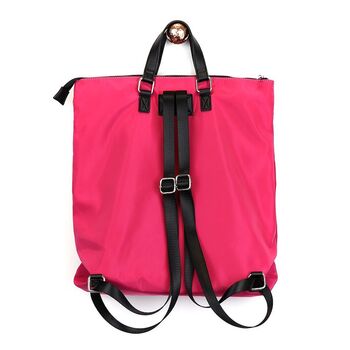 Pink Nylon Backpack Handbag, 5 of 5