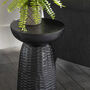 Black Wooden Round Hourglass Side Table, thumbnail 2 of 2