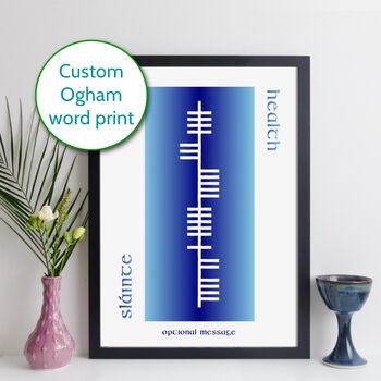 Personalised Irish Ogham Word Print Gift, 2 of 11