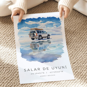 Bolivia Travel Print Of The Salt Flats, 4 of 7