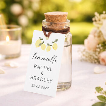 Personalised Limoncello Take A Shot Wedding Shot Bottle Favours, 9 of 10