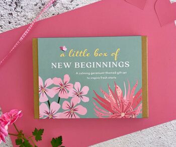 New Beginnings Gift Box With Seeds, Wax Melt And Inspirational Postcard Letterbox Gift, 2 of 10